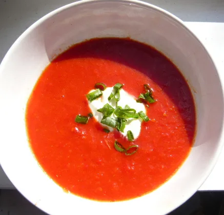 Fokhagymás paprika krémleves