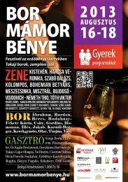 14 borászat, 12 étterem és 35 koncert az idei 