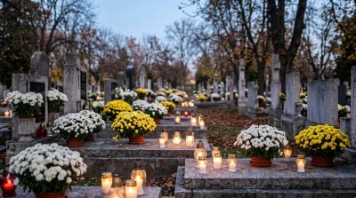 Mécses hőálló tartóban: 68 tűzeset volt tavaly a temetőkben